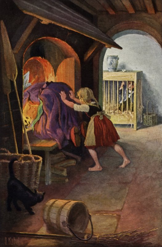 Hansel ja Kerttu (väri litho) tekijältä Otto Kubel