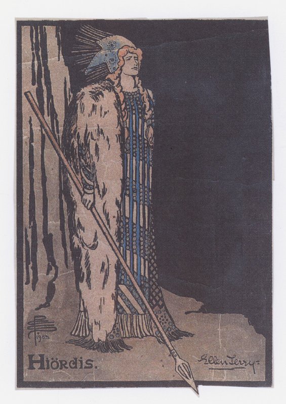 Ellen Terry Hiordiksessa Ibsenin viikingissä tekijältä Pamela Colman Smith