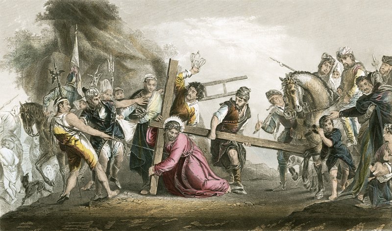 Kristus kantaa ristiä tekijältä Paolo Veronese