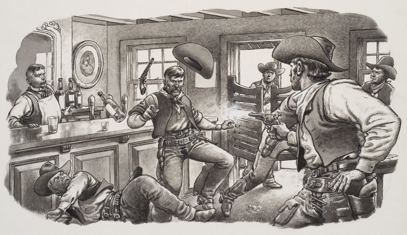 Cowboys of Oregon (guassi paperille) tekijältä Pat (1907-95) Nicolle