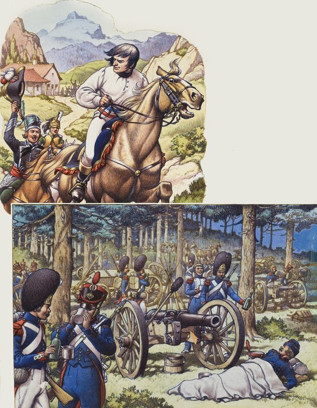 Napoleon ja Napoleonin keisarillinen kaarti (guassi paperille) tekijältä Pat (1907 95) Nicolle