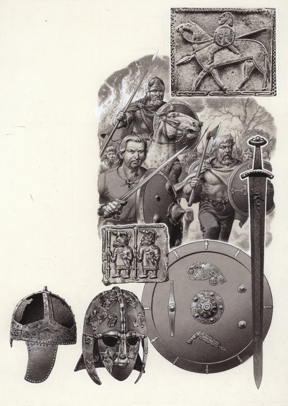 Barbaarit, jotka tuhosivat keisarillisen Rooman (guassi paperille) tekijältä Pat (1907-95) Nicolle