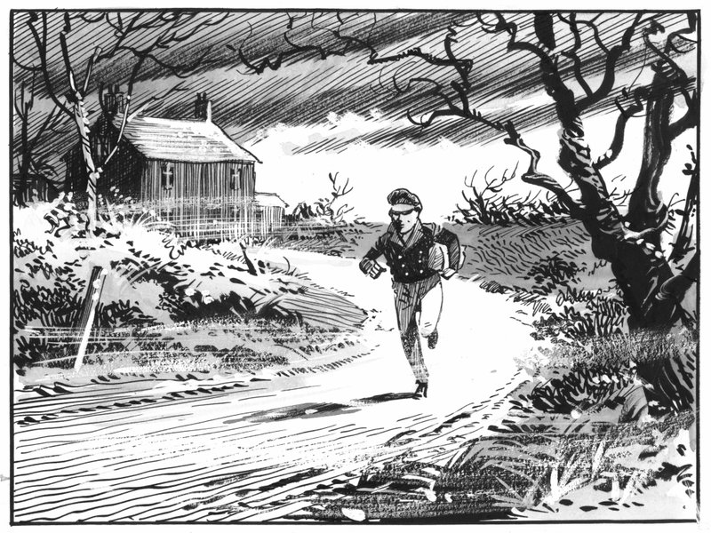 Kuvitus Charles Dickensin teokseen Suuret odotukset (kynä ja muste). tekijältä Pat (1907 95) Nicolle