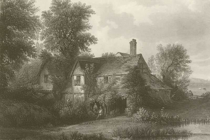 Mökki Old Hyde Parkissa, Lontoossa (kaiverrus) tekijältä Patrick Nasmyth