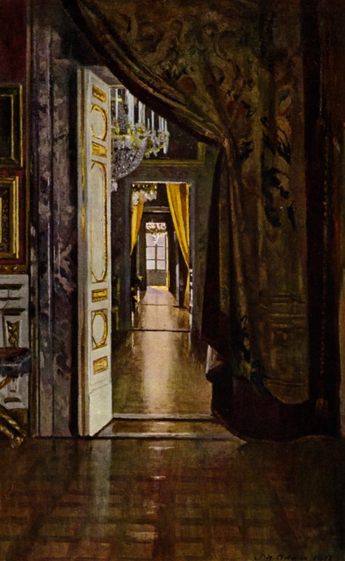 Palazzo Pitti, Firenze (väri litho) tekijältä Patrick William Adam