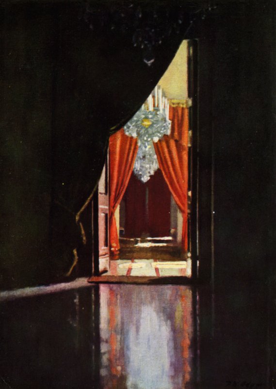 Suuri sisäänkäynti, Palazzo Pitti (väri litho) tekijältä Patrick William Adam