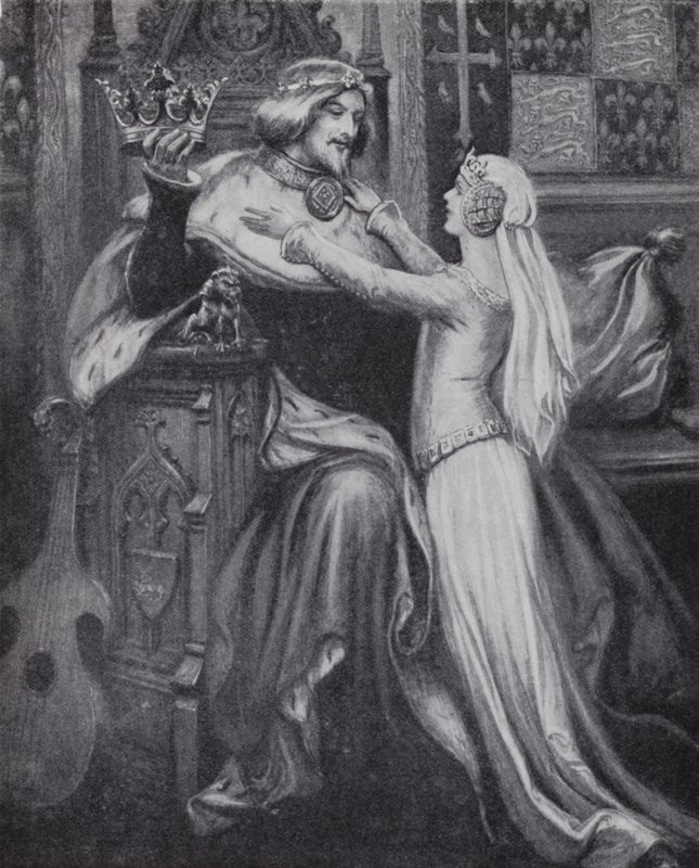 Kuningas Richard II nuoren Isabellan Valois