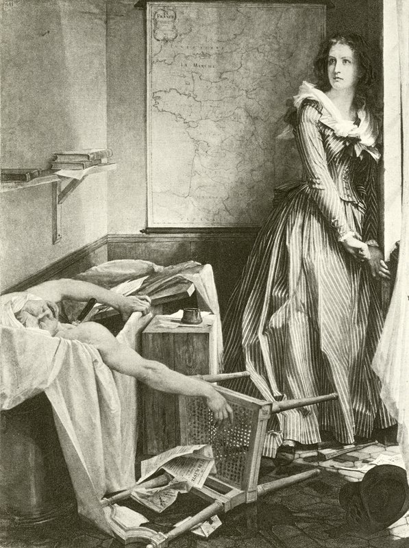 Charlotte Corday ja Marat (syväpaino) tekijältä Paul Baudry