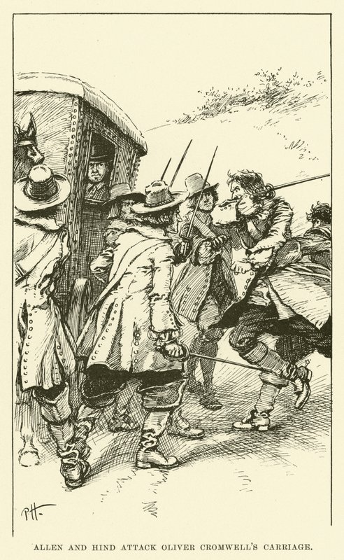 Allen ja Hind Attack Oliver Cromwellin vaunut (kaiverrus) tekijältä Paul Hardy