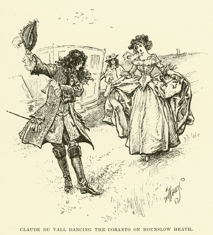 Claude du Vall Tanssii Corantoa Hounslow Heathilla (kaiverrus) tekijältä Paul Hardy