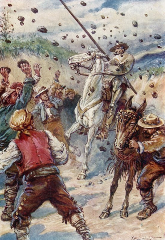 He heittivät Don Quijotea kivisateella - tekijältä Paul Hardy