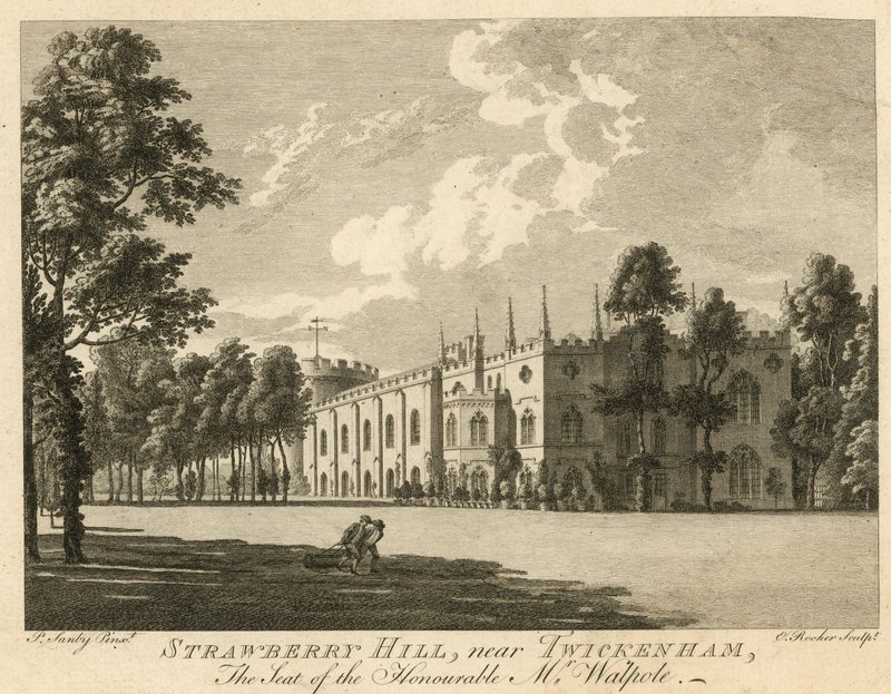 Strawberry Hill, Twickenham, Lontoo, Honorable Horace Walpolen kotipaikka tekijältä Paul Sandby