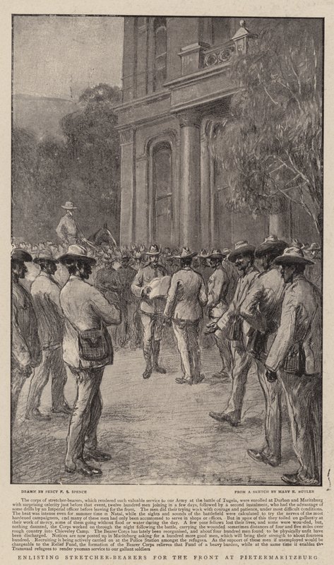 Paareiden palkkaaminen rintamaan Pietermaritzburgiin tekijältä Percy F.S. Spence