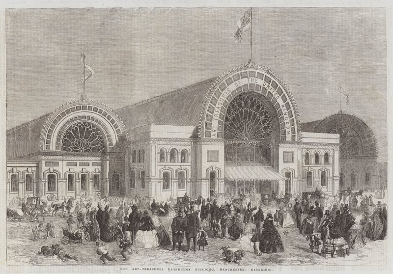 The Art-Treasures Exhibition Building, Manchester, Ulkoasu tekijältä Percy William Justyne