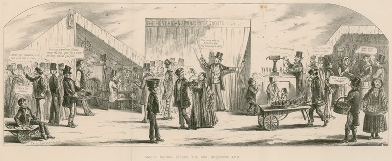 Bartholomew Fair, Lontoo: sunnuntai ennen messuja, Greenwich tekijältä Percy Cruikshank