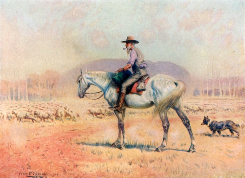 Lammaskuljettaja (väri litho) tekijältä Percy F.S. (after) Spence