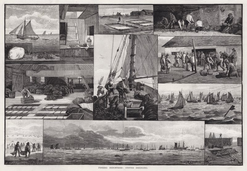 Fishing Industries, osteriruoppaus (kaiverrus) tekijältä Percy Robert Craft