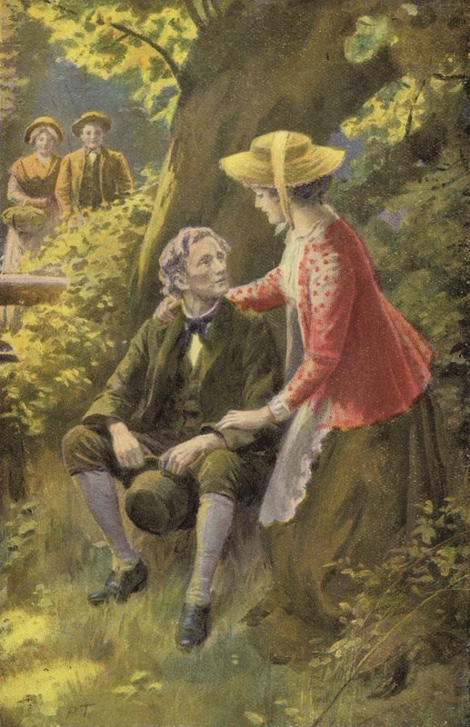 George Eliotin kuvitus Silas Marnerille (värilitho) tekijältä Percy Tarrant