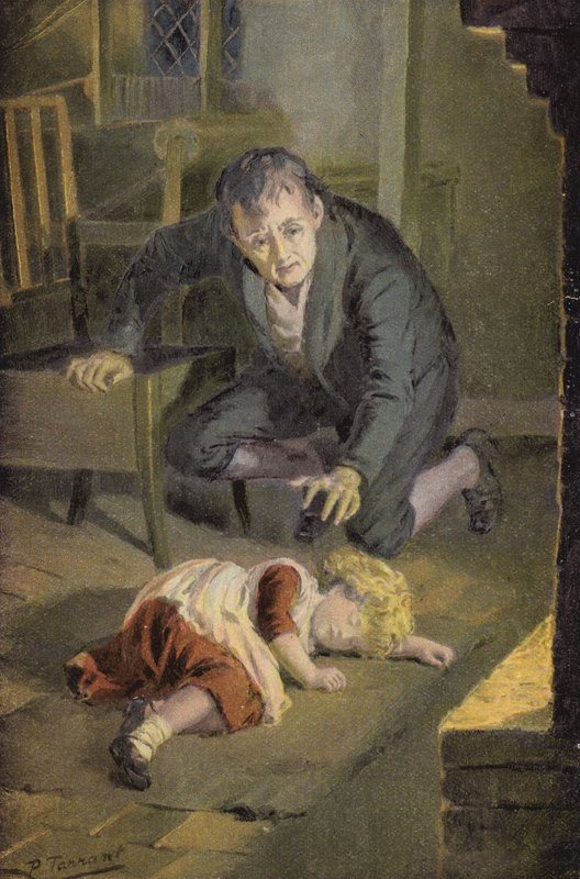 George Eliotin kuvitus Silas Marnerille (väri litho) tekijältä Percy Tarrant