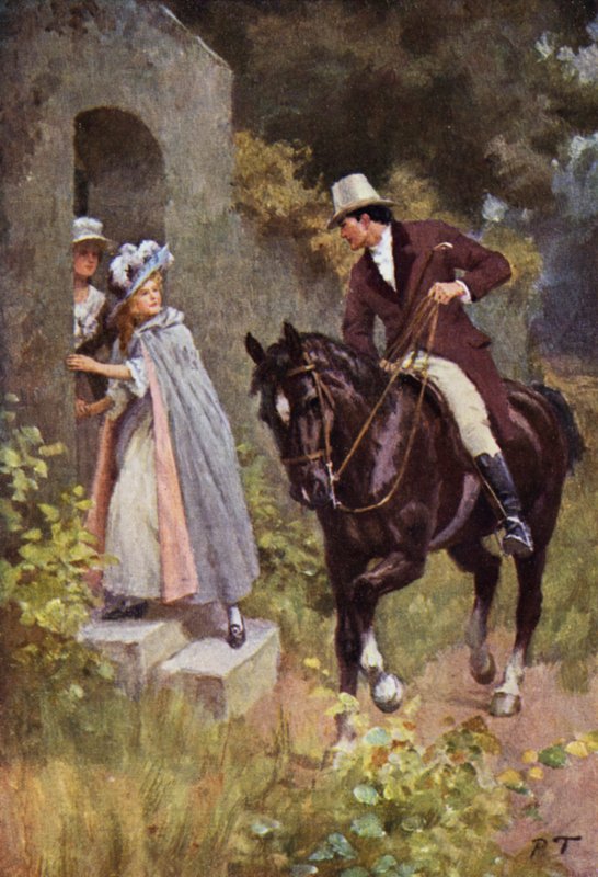 Emily Bronten kuvitus Wuthering Heightsille (värilitho) tekijältä Percy Tarrant