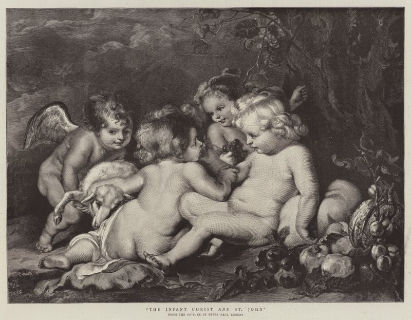 Infant Christ ja St John tekijältä Peter Paul Rubens
