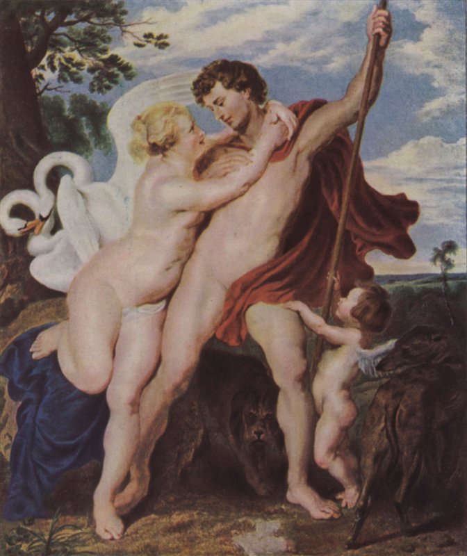 Venus ja Adonis tekijältä Peter Paul Rubens