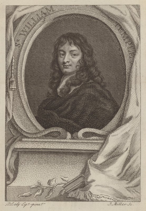 Sir William Temple, englantilainen diplomaatti ja kirjailija (kaiverrus) tekijältä Peter (after) Lely