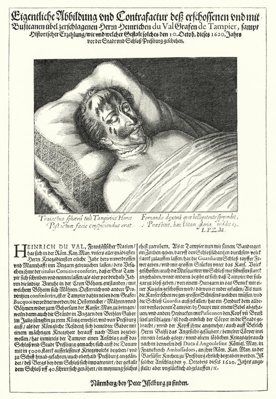 Henri du Valin, Comte de Dampierren ruumis tekijältä Peter Isselburg