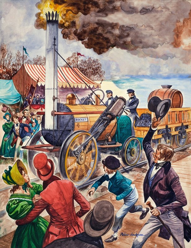 George Stephenson ja raketti tekijältä Peter Jackson