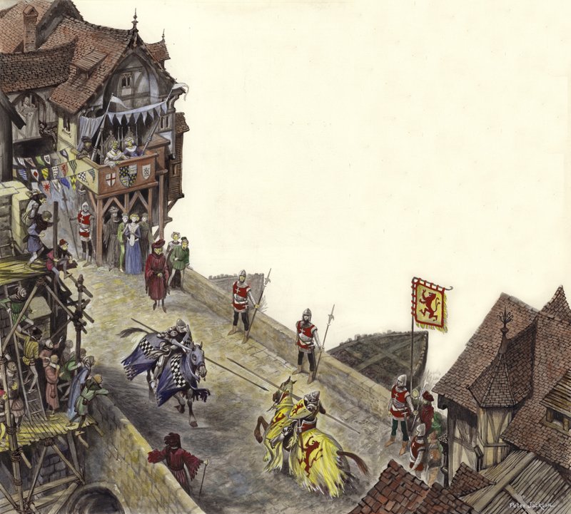 Turnaus Old London Bridgellä 23. huhtikuuta 1390 tekijältä Peter Jackson