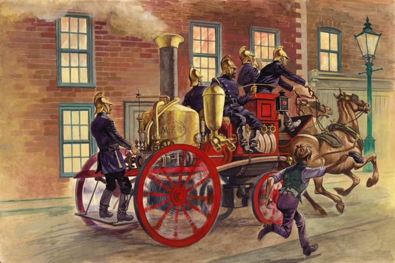 Lontoon paloauto vuodelta 1860 tekijältä Peter Jackson