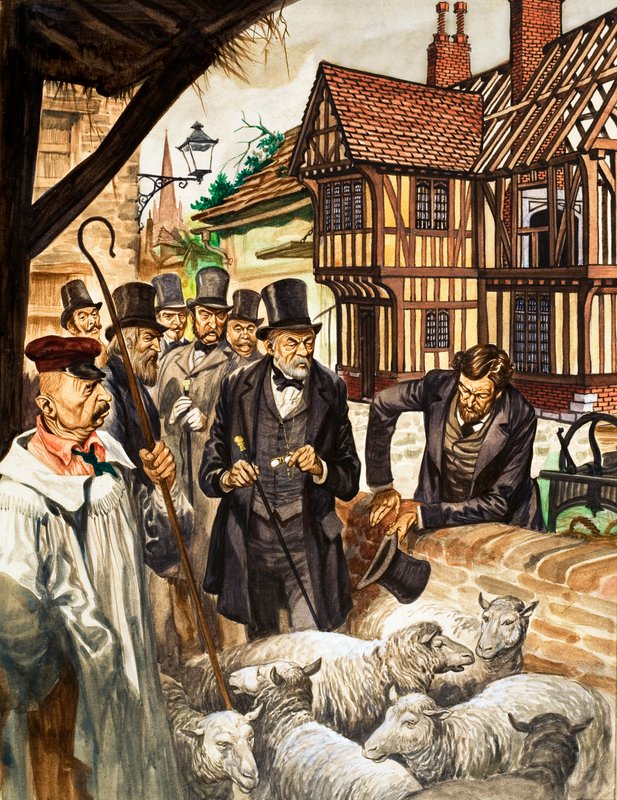 Louis Pasteur näkee pernaruttorokotteella tekemänsä kokeen tulokset tekijältä Peter Jackson