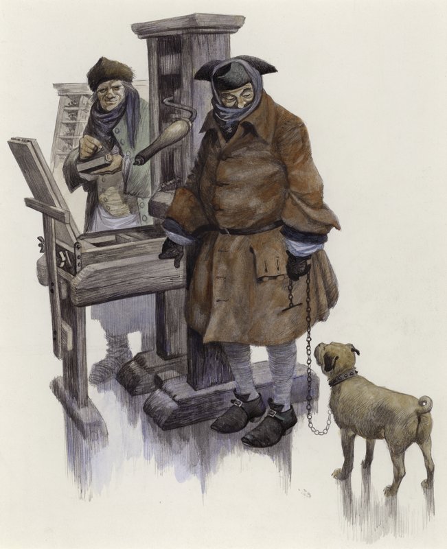 William Hogarth, 16. helmikuuta 1740 Frost-messuilla Thames-joella tekijältä Peter Jackson