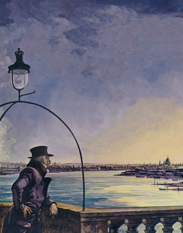 William Wordsworth, Upon Westminster Bridge (väri litho) tekijältä Peter Jackson