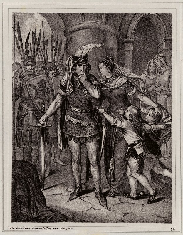Johannes Sokainen, Böömin kuningas (kaiverrus) tekijältä Peter Johann Nepomuk Geiger