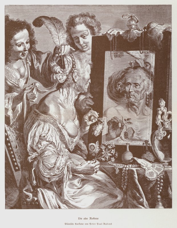 The Old Coquette, c1630 (litho) tekijältä Peter Paul (after) Rubens