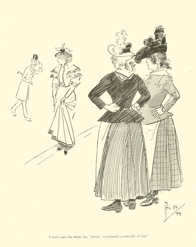 Phil Mayn sarjakuva 1890-luvulta (litho) tekijältä Phil May