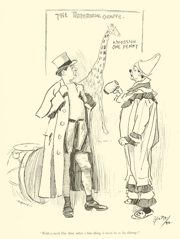 Phil Mayn sarjakuva 1890-luvulta (litho) tekijältä Phil May