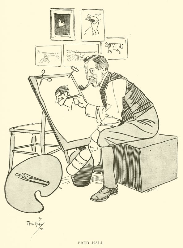 Phil Mayn sarjakuva 1890-luvulta (litho) tekijältä Phil May