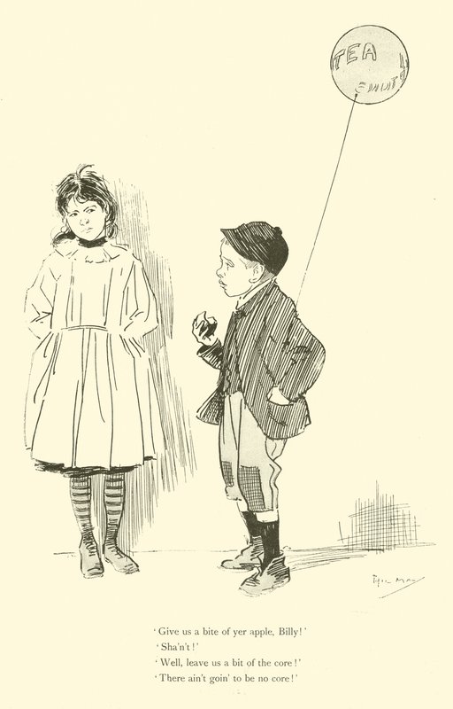 Phil Mayn sarjakuva 1890-luvulta (litho) tekijältä Phil May