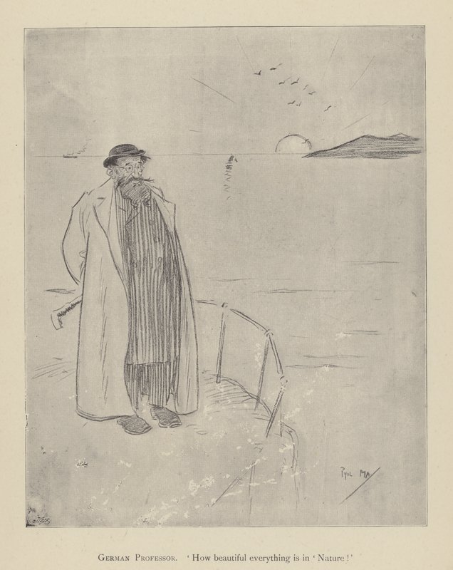 Phil Mayn sarjakuva 1890-luvulta (litho) tekijältä Phil May
