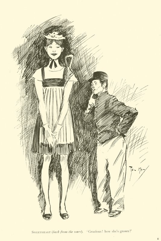 Phil Mayn sarjakuva 1890-luvulta (litho) tekijältä Phil May
