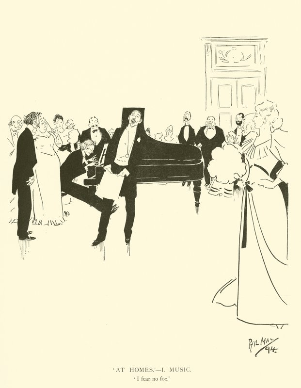 Phil Mayn sarjakuva 1890-luvulta (litho) tekijältä Phil May