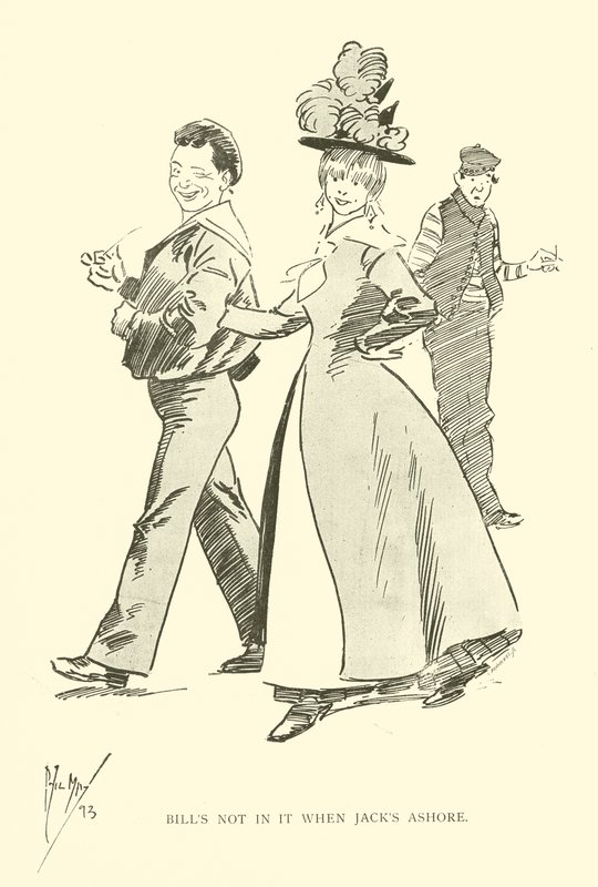 Phil Mayn sarjakuva 1890-luvulta (litho) tekijältä Phil May