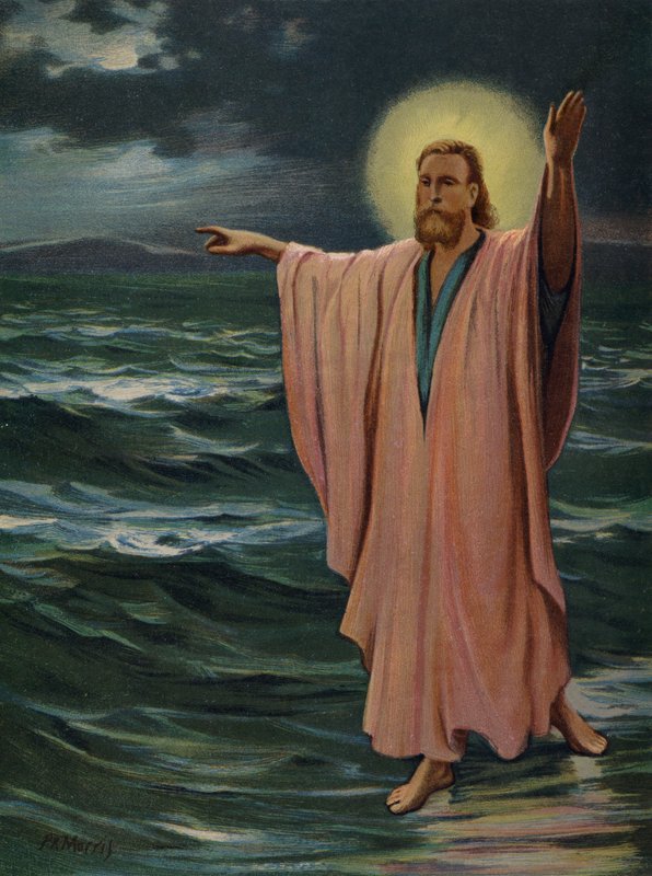 Jeesus kävelee merellä tekijältä Philip Richard Morris