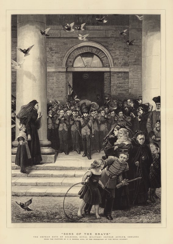 Sons of the Brave, Orphan Boys of Soldiers, Royal Military Orphan Asylum, Chelsea tekijältä Philip Richard Morris