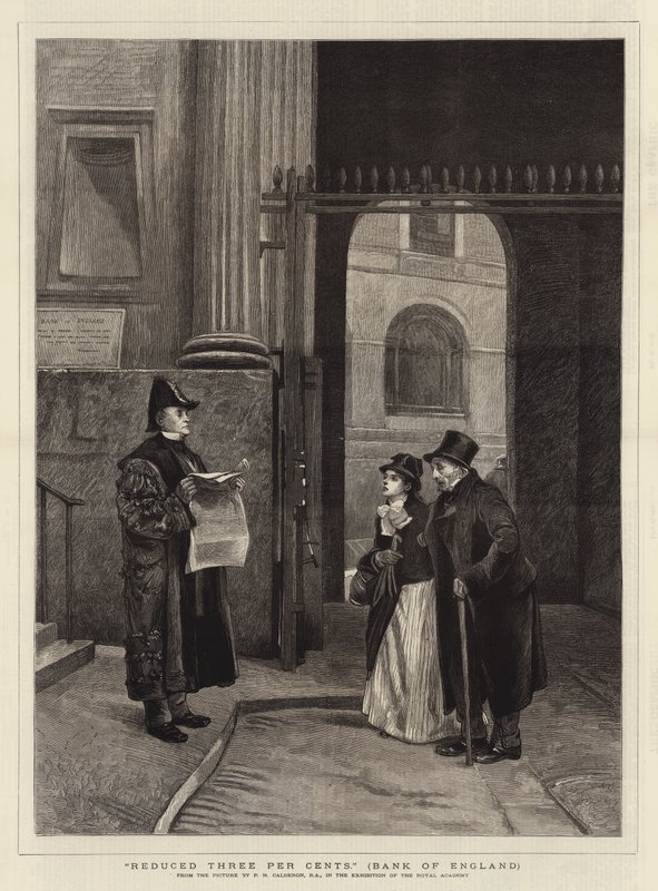 Vähennetty kolme senttiä, Englannin keskuspankki tekijältä Philip Hermogenes Calderon