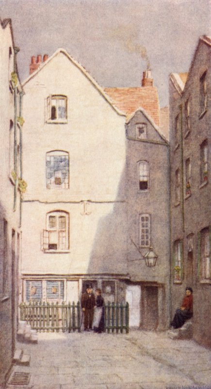 Green Dragon Tavernin takaosa, St Andrews Hill, 1890 tekijältä Philip Norman