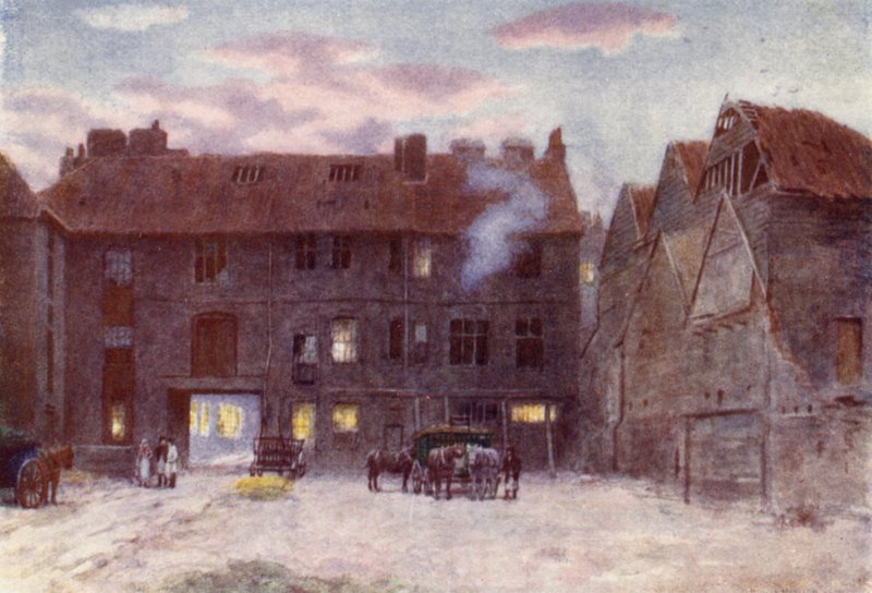 White Hart Innin takaosa, Southwark, 1884 tekijältä Philip Norman