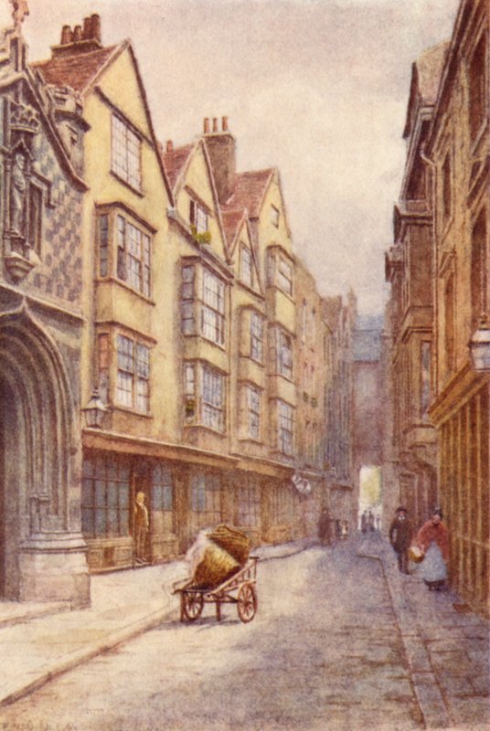 Cloth Fair, West Smithfield, katse länteen, 1904 tekijältä Philip Norman